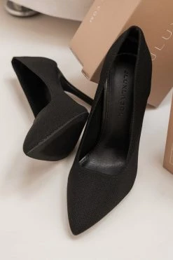 JLUXLABEL BLACK GLENNA POINTED TOE PUMPS