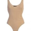 JLUXLABEL BEIGE MESH ESSENTIALS TANK BODYSUIT UNDERGARMENT