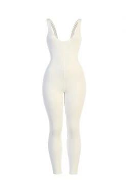 JLUXLABEL WHITE ALO DOUBLE LAYER JUMPSUIT